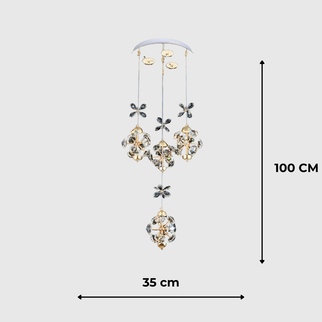 Luxury Diamond Crystal LED Hanging Chandelier