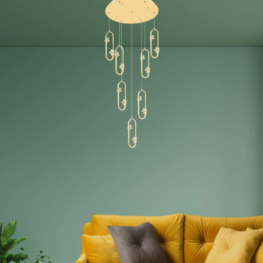 Long Crystal Modern LED Chandelier