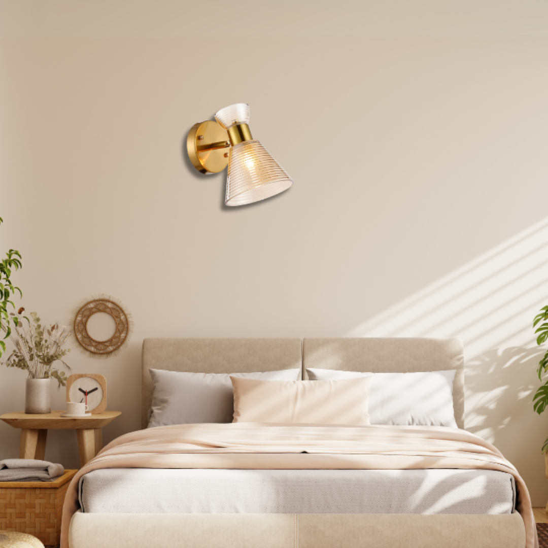 Golden Glass Copper Wall Lamp