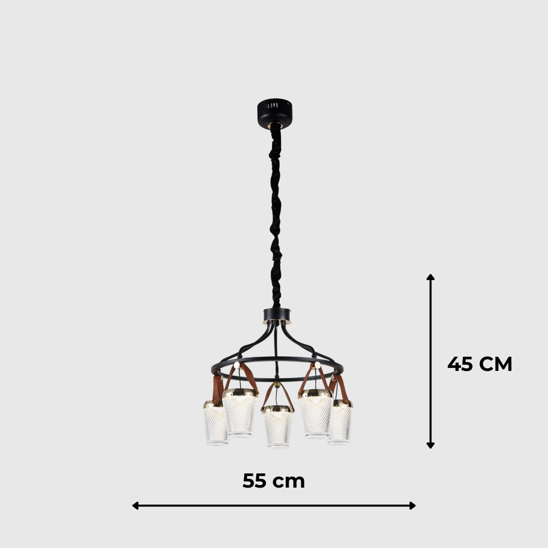 Elegant Modern LED Iron Acrylic Chandelier