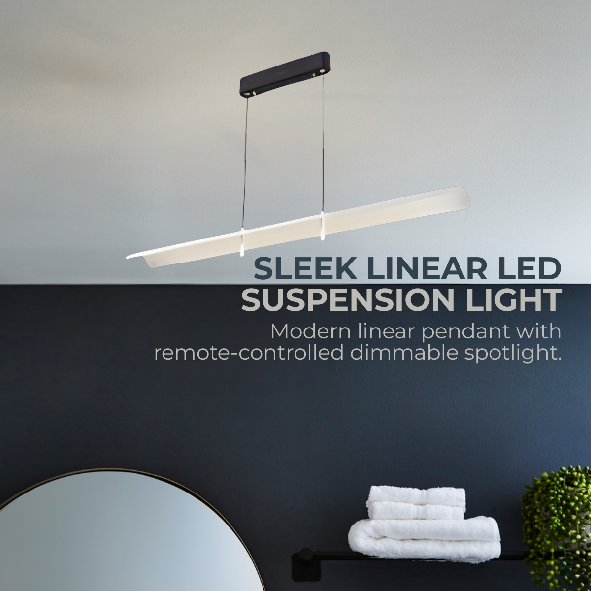 Sleek Linear LED Suspension Light – Modern Ceiling Pendant