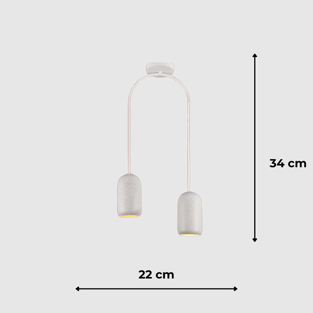 Luxury Golden Double Pendant LED Light