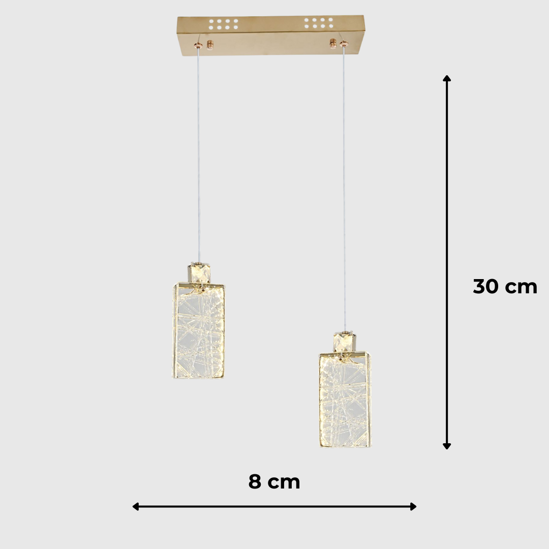 Premium Luxury Crystal LED Double Pendant