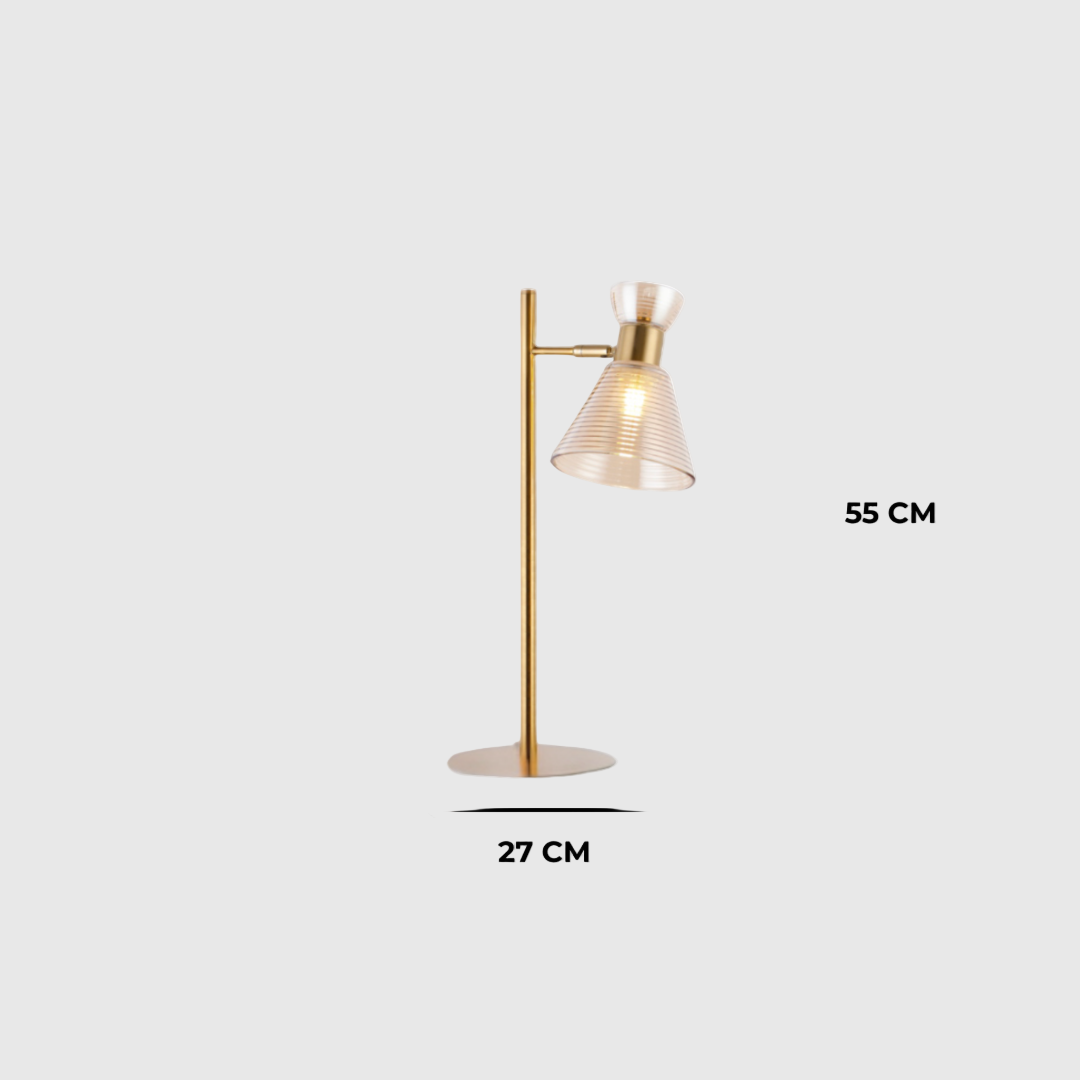 Golden Glass Copper Table Lamp