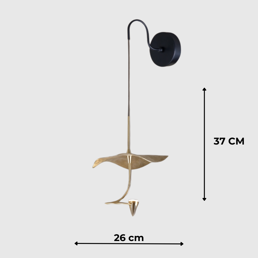 Adjustable Copper Flower LED Wall Light