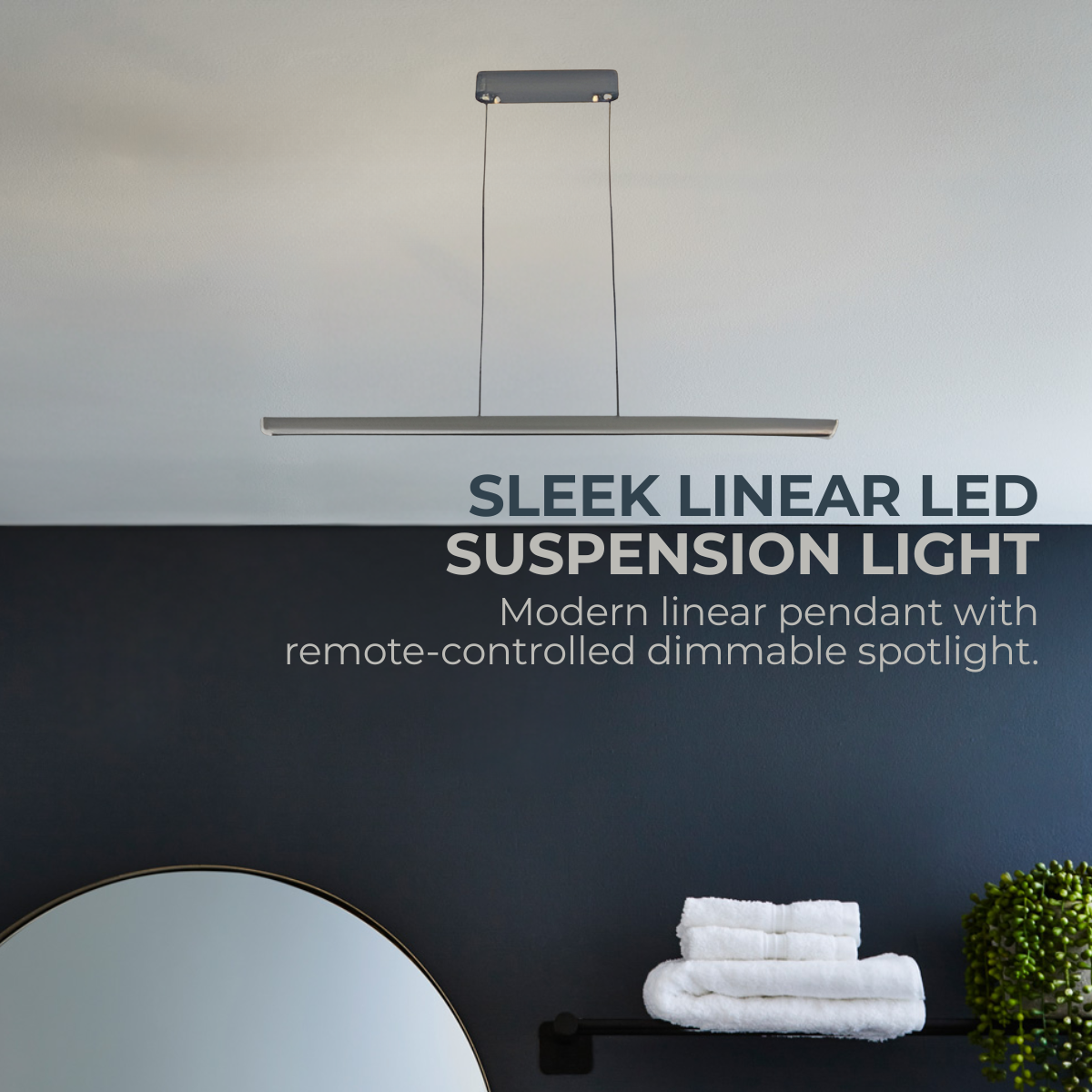 Sleek Linear LED Suspension Light – Modern Ceiling Pendant