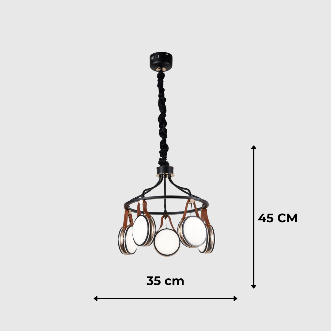 Adjustable 3-Color Leather LED Ceiling Light