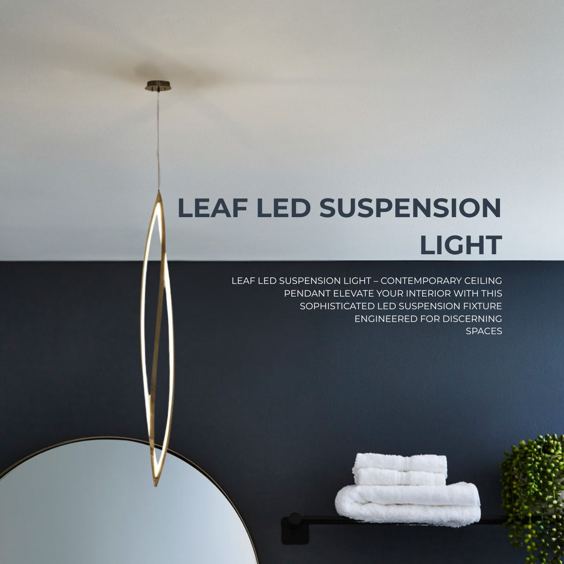 Modern Willow Leaf LED Suspension Light – Contemporary Ceiling Pendant