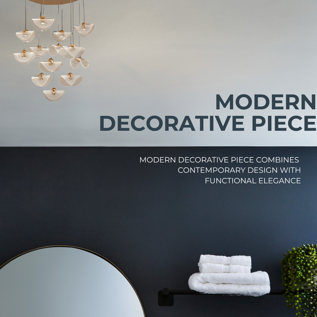 Aluminum, Acrylic & Iron Decorative Piece with Gold Base