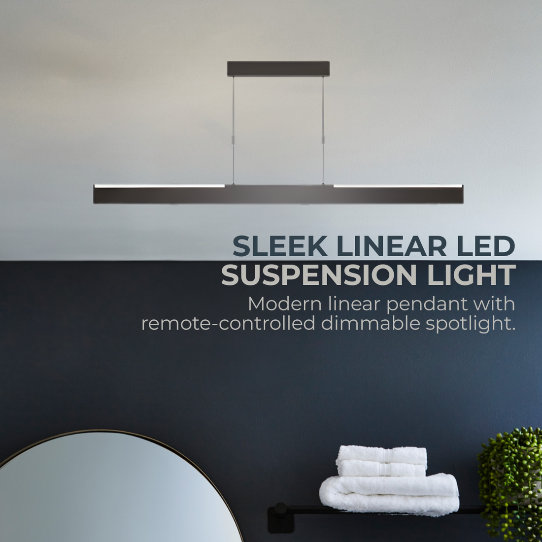 Sleek Linear LED Suspension Light – Modern Ceiling Pendant