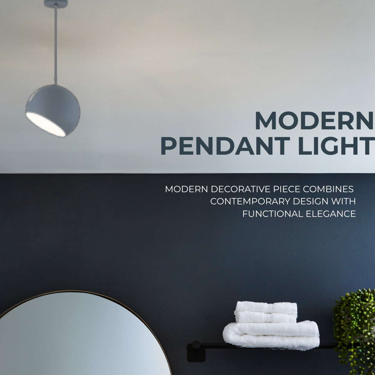 Gregg Pendant Light – Modern Pebble-Shaped Dimmable Lamp