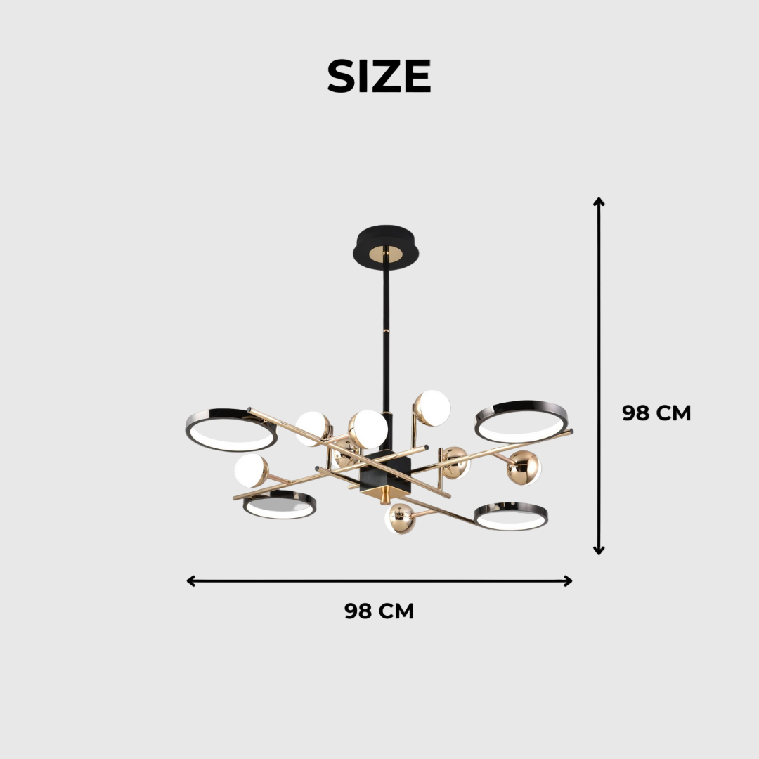 Modern Golden Linear Ceiling Chandelier