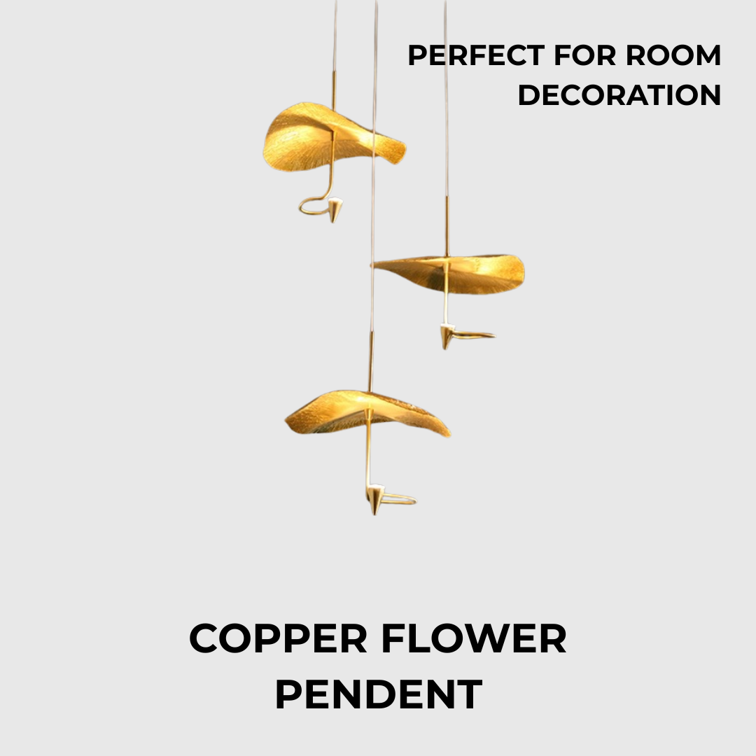 Adjustable Copper Flower LED Ceiling Light