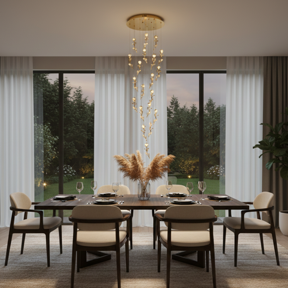 Crystal & Iron Decorative Piece with FR Gold Base