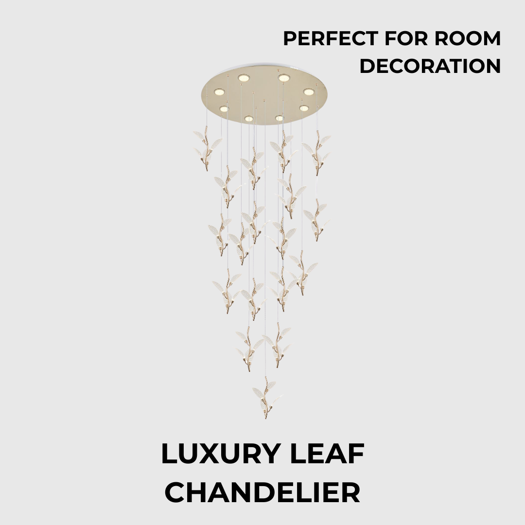 Luxury Leaf LED Statement Ceiling Chandelier