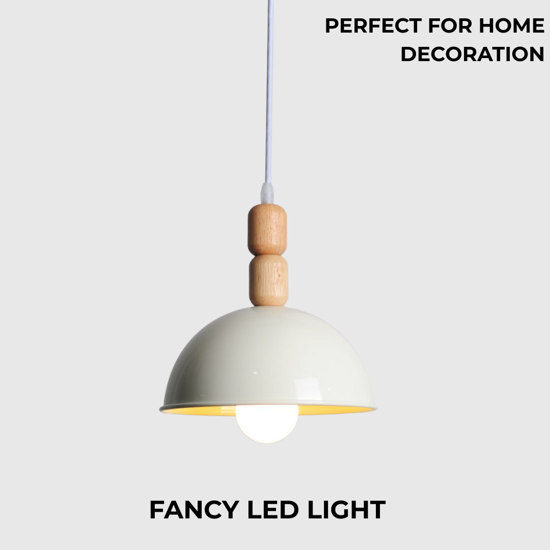 Country House Wood Iron Pendant Light