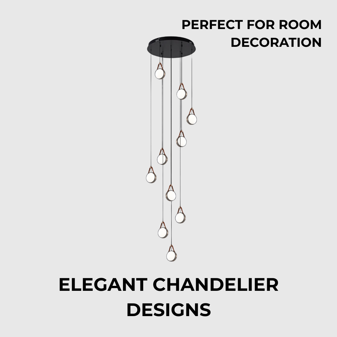 Luxury Leather Design Modern LED Chandelier