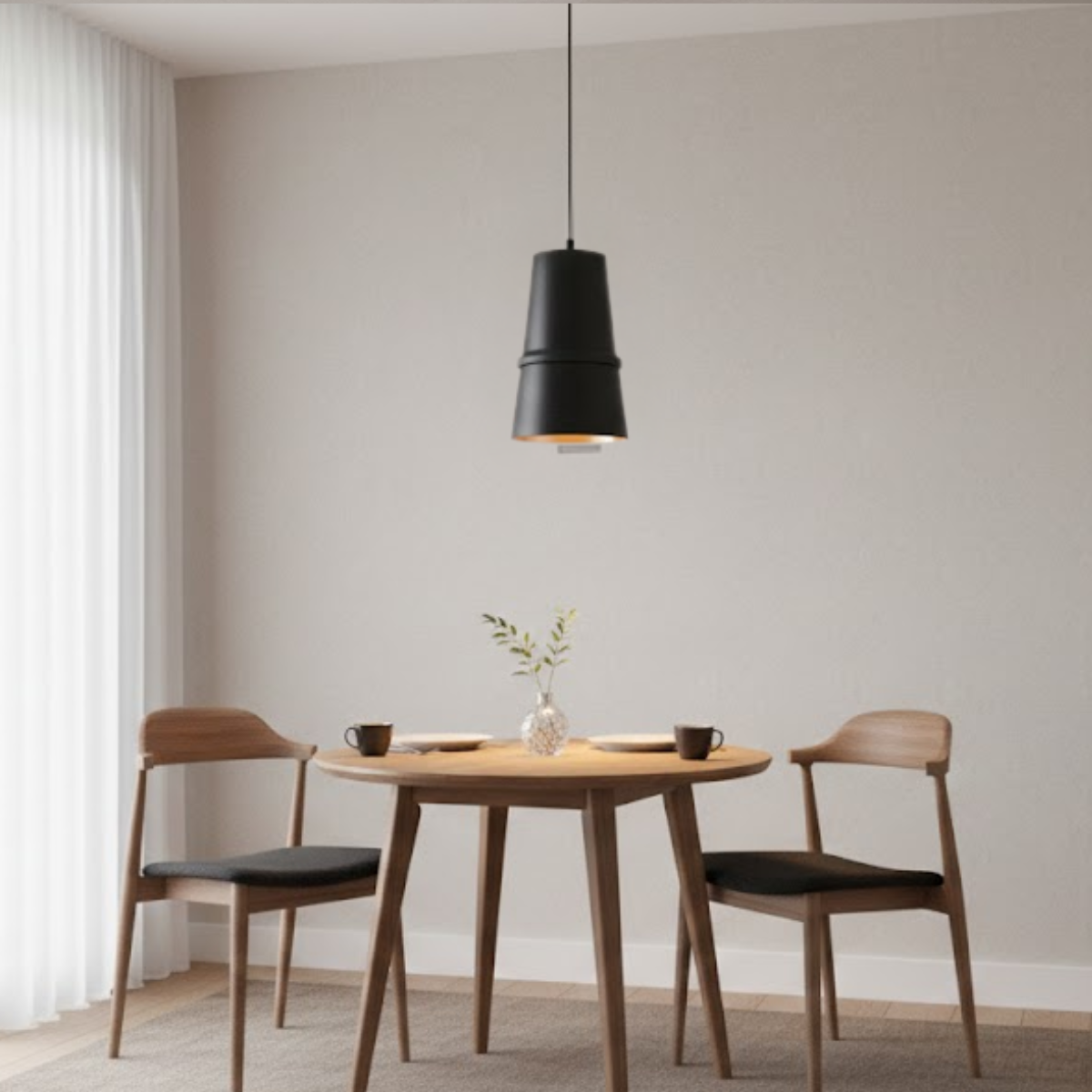 Modern Cylindrical Pendant Light – Single Light Fixture