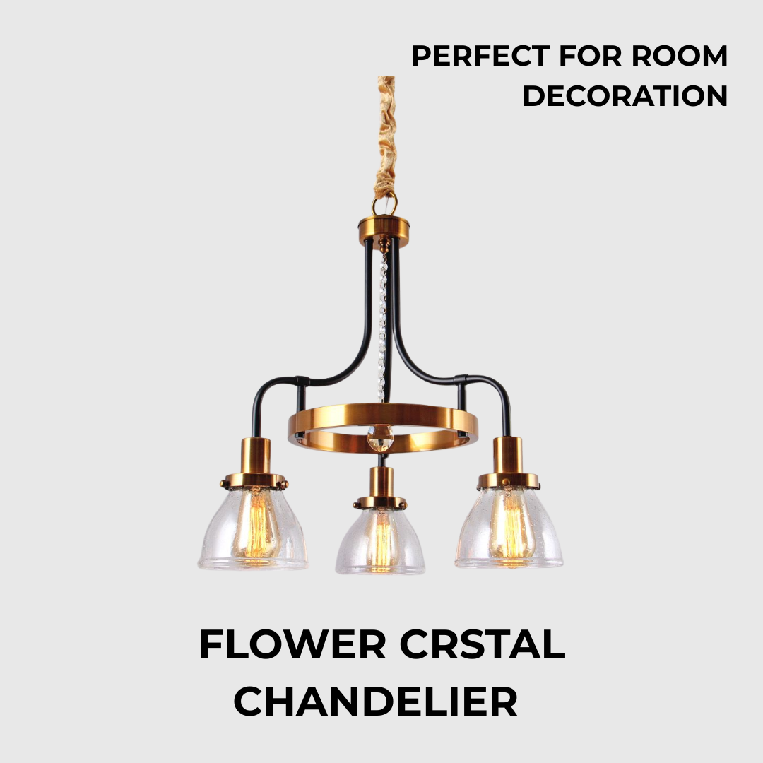 Elegant Metal Glass Modern Ceiling Chandelier