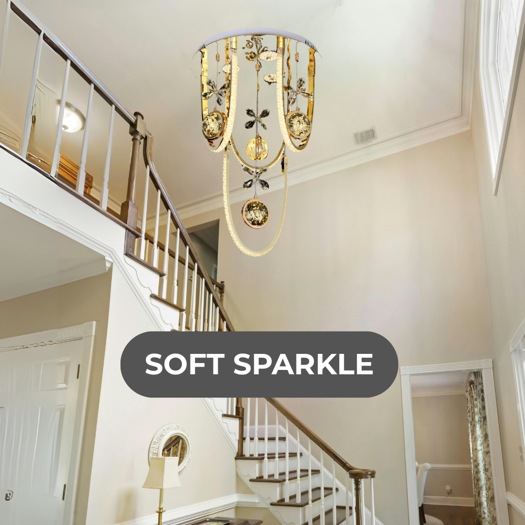 Luxury Gold Ceiling Crystal LED Chandelier