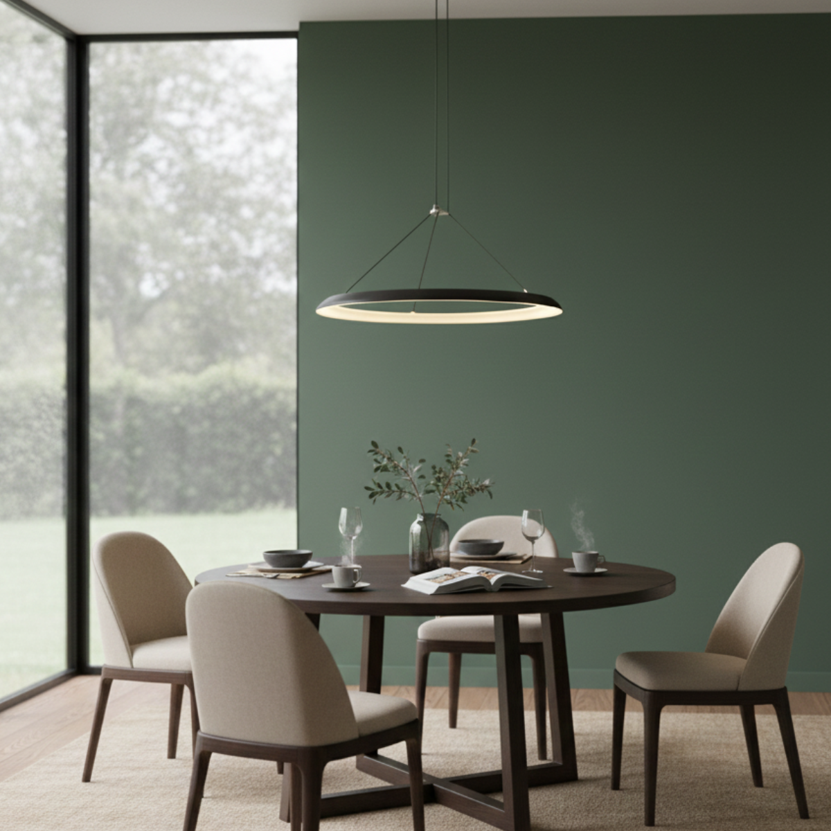 Aura LED Ring Pendant Light – Modern Ceiling Hanging Lamp