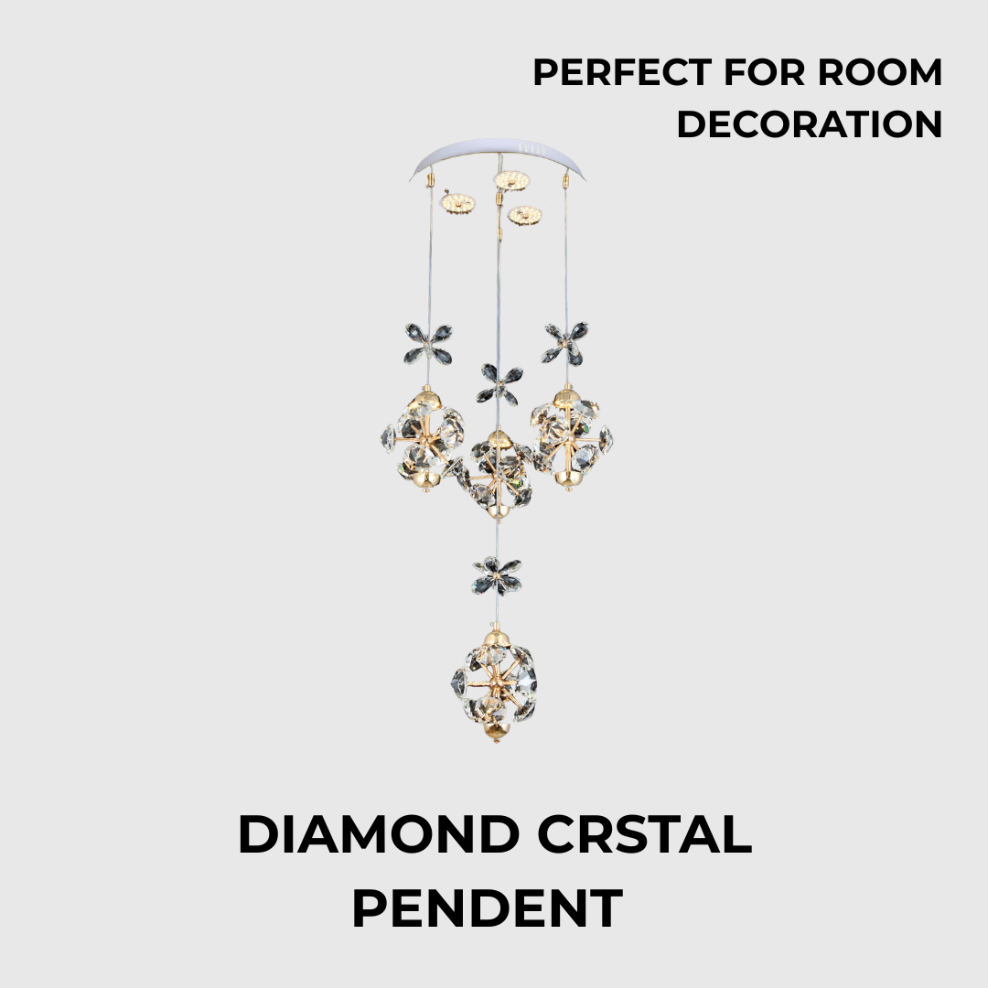 Luxury Diamond Crystal LED Hanging Chandelier