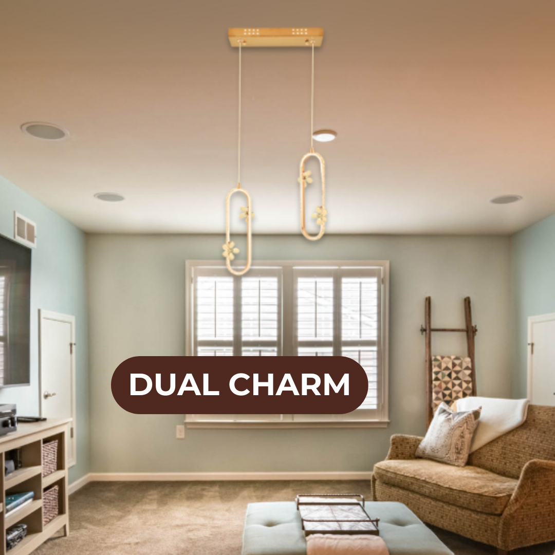 Luxury Crystal LED Double Pendant Light