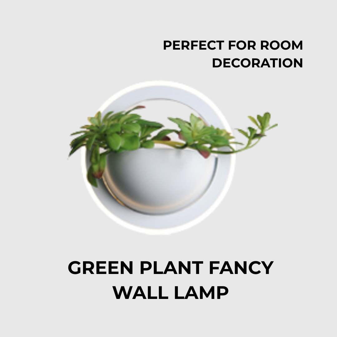 Green Plant Fancy Wall Lamp