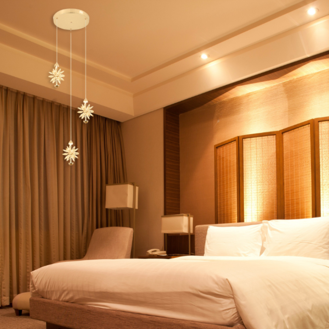 Modern Long Crystal LED Hanging Chandelier