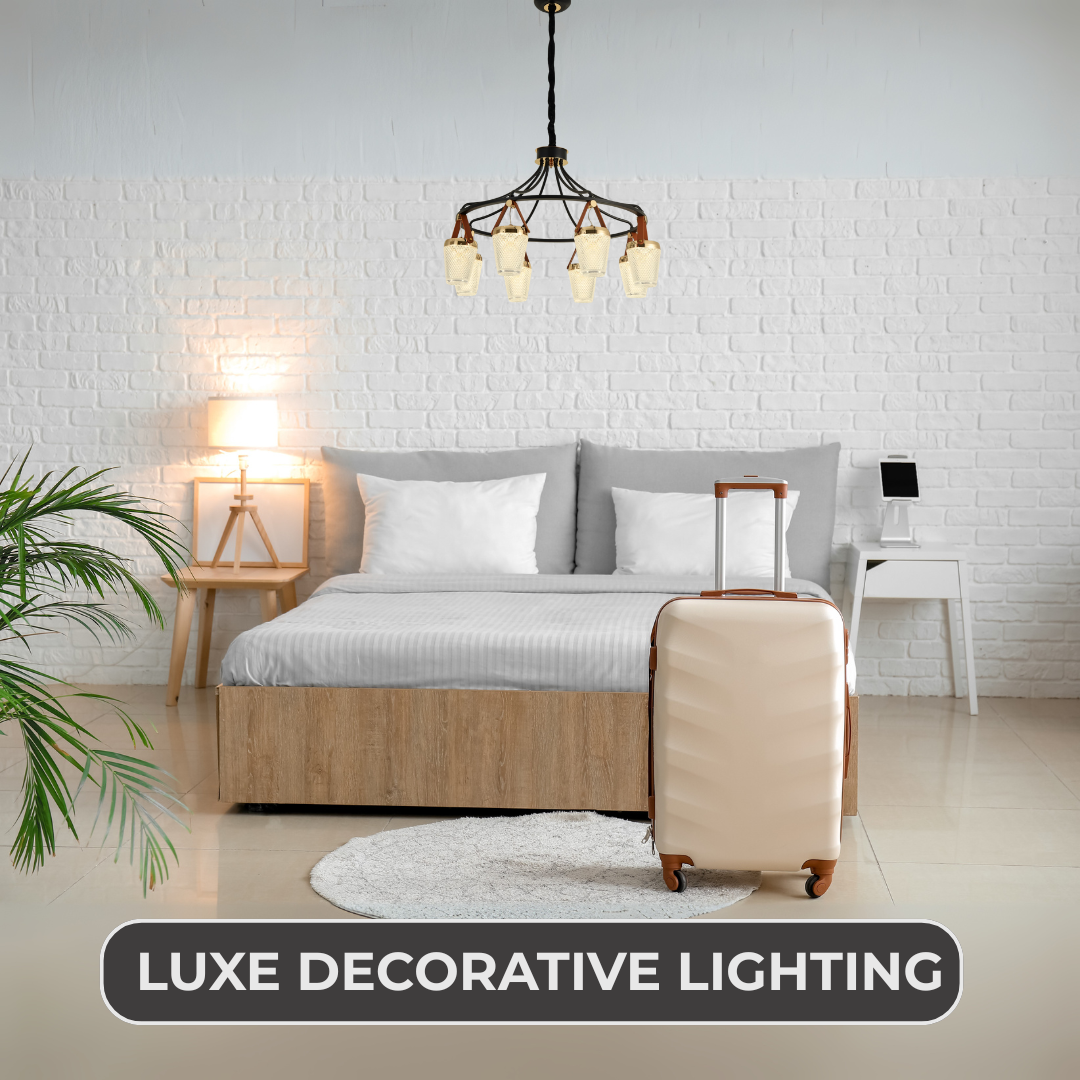 Candle Glass Modern LED Chandelier