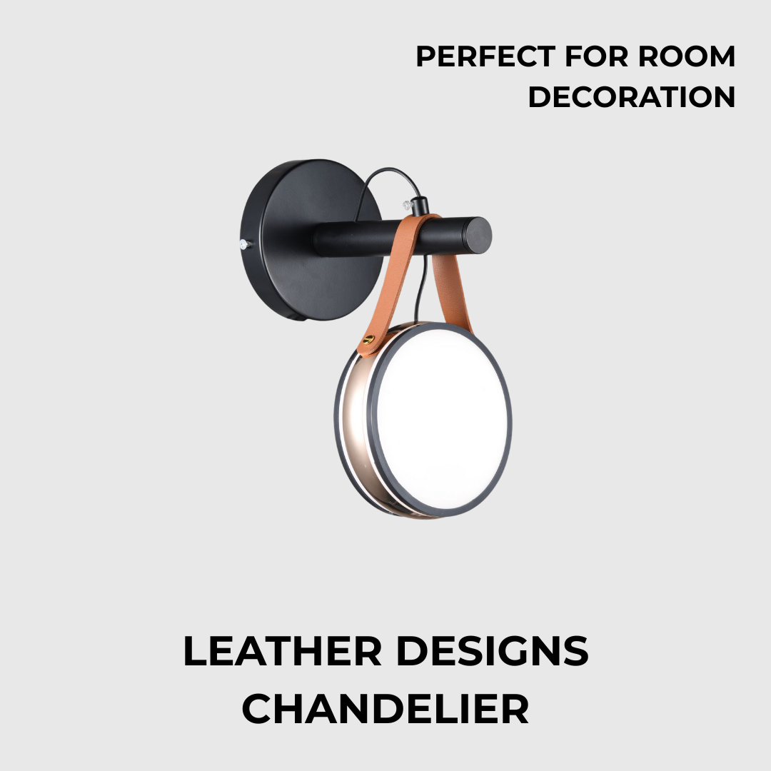 Luxury Leather LED Wall Sconce Light