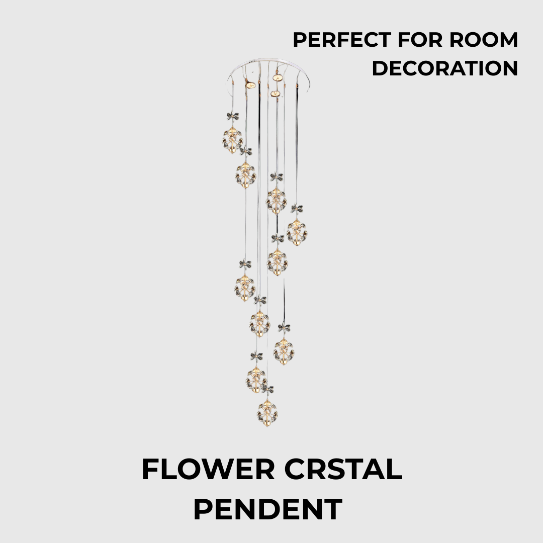 Luxury Flower Crystal LED Chandelier Light