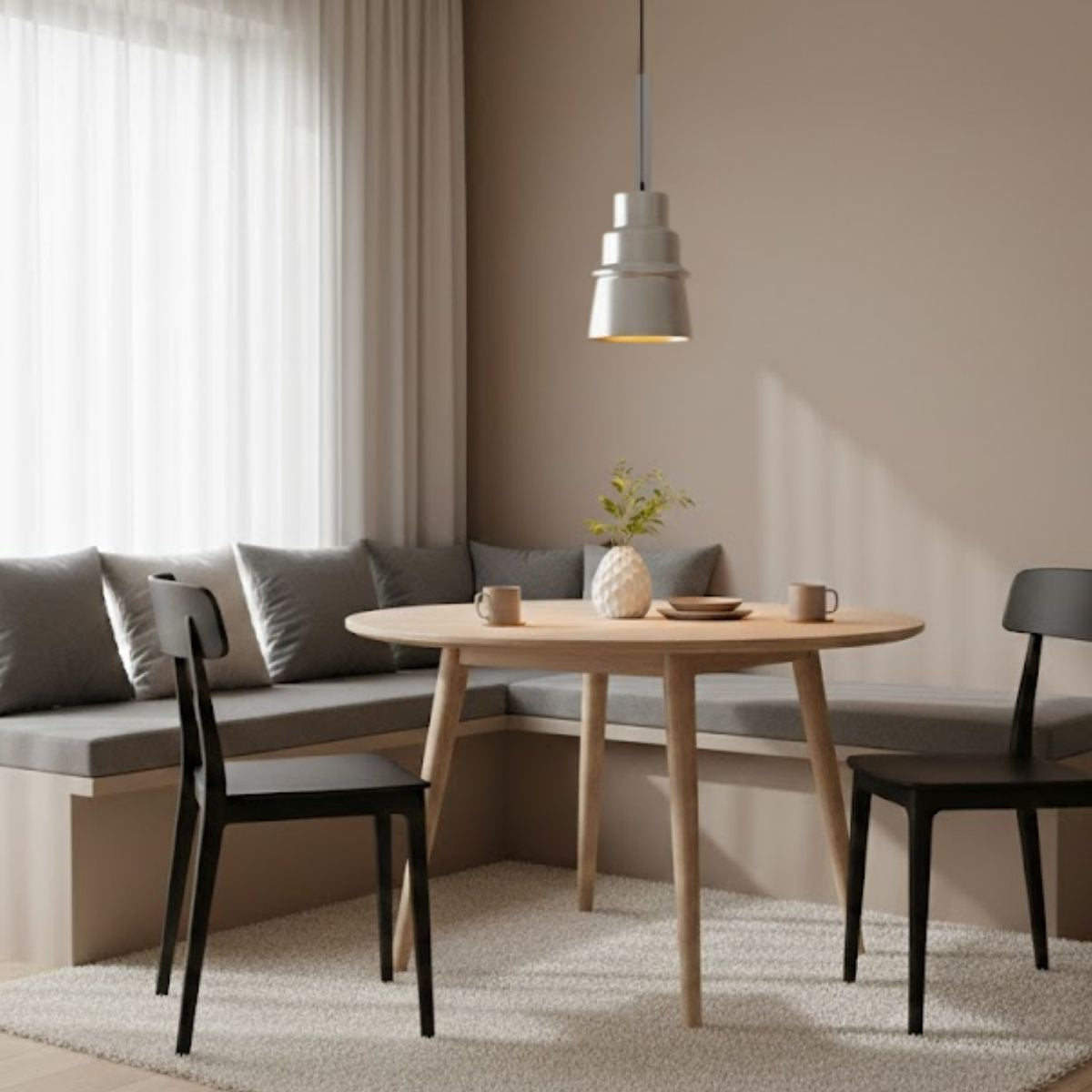 Pendant Light with Gold Interior – Modern Hanging Ceiling Lamp