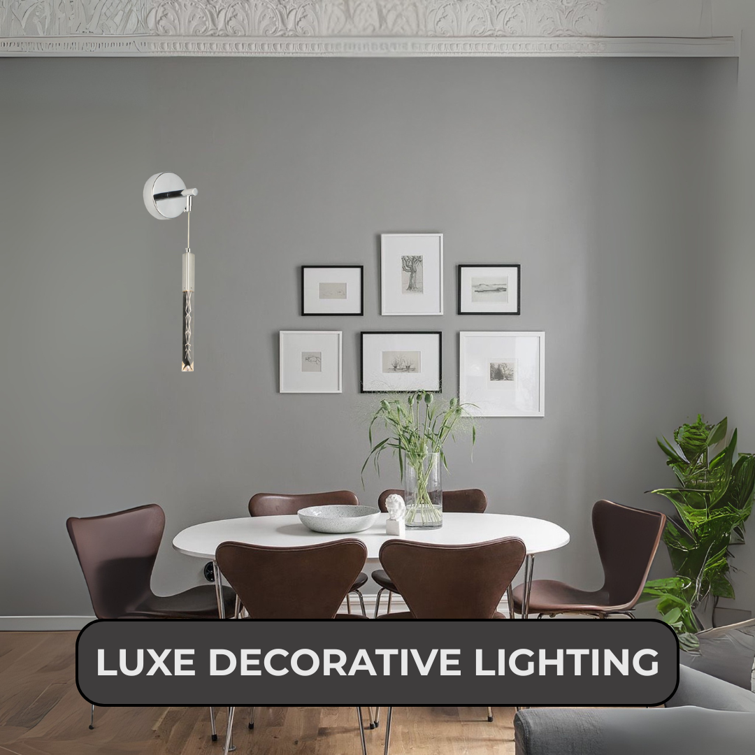 Long Crystal Wall Lamp – 3 Color LED