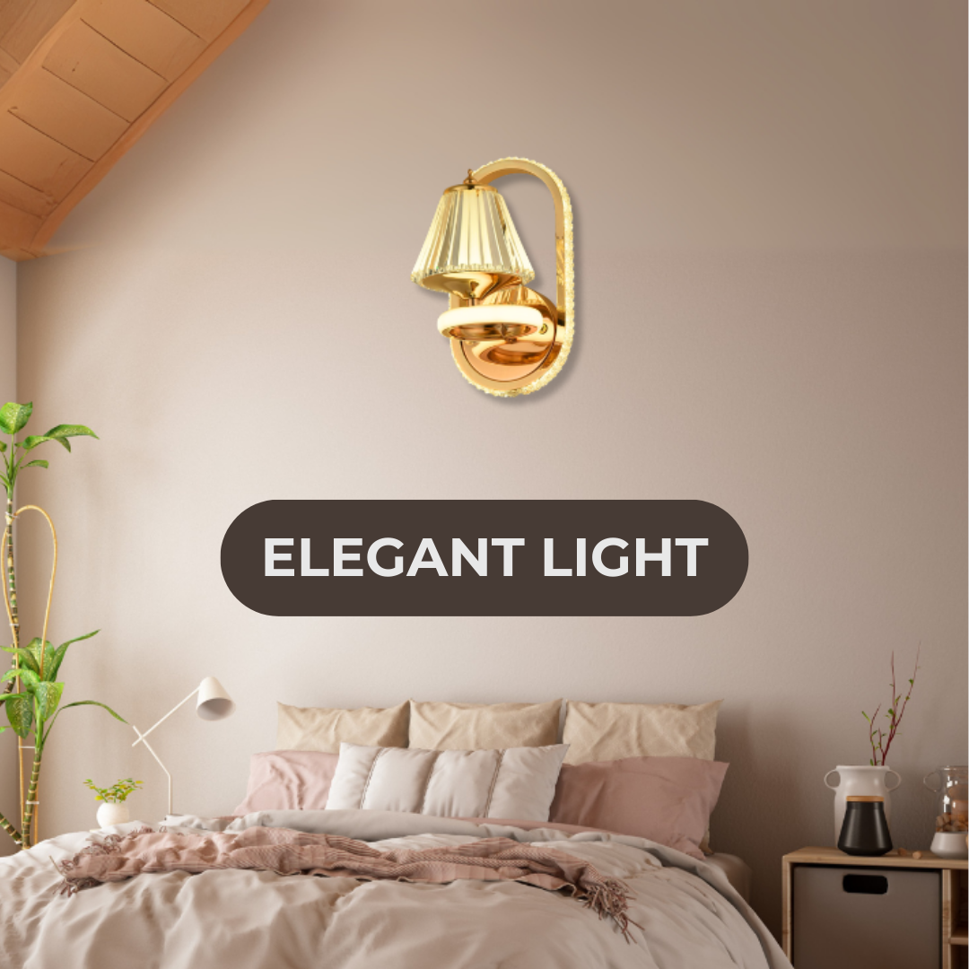 Gold Umbrella Wall Lamp with LED