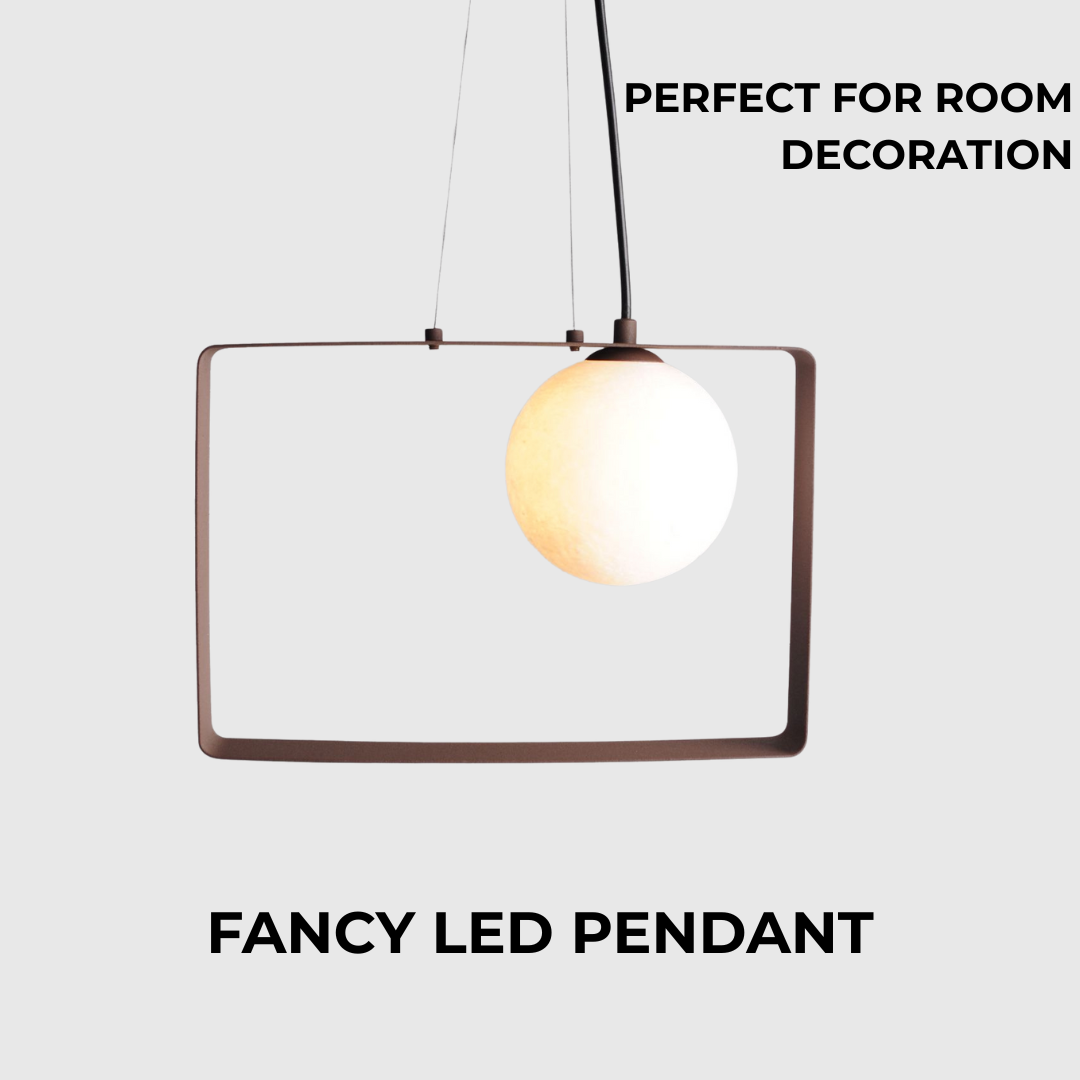 Square Steel Modern LED Pendant Light