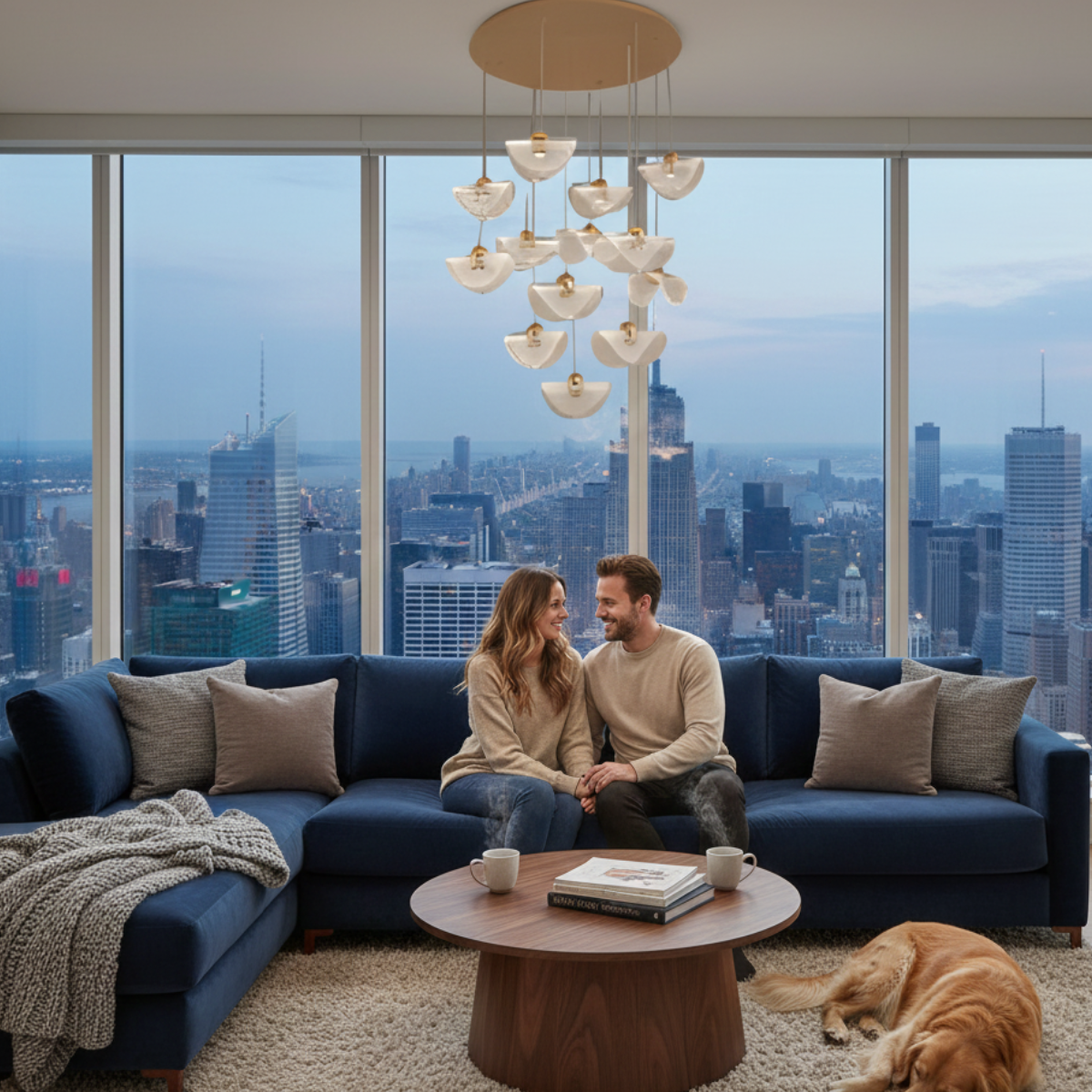 Aluminum, Acrylic & Iron Decorative Piece with Gold Base