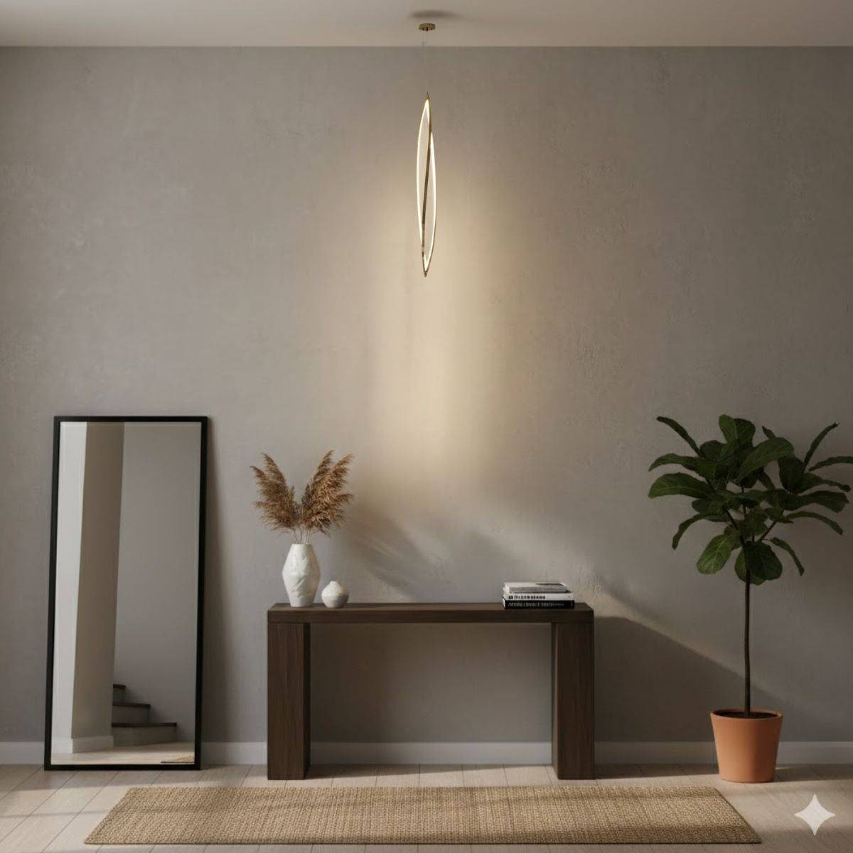 Modern Willow Leaf LED Suspension Light – Contemporary Ceiling Pendant