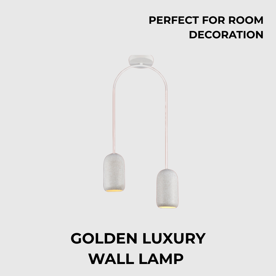 Luxury Golden Double Pendant LED Light