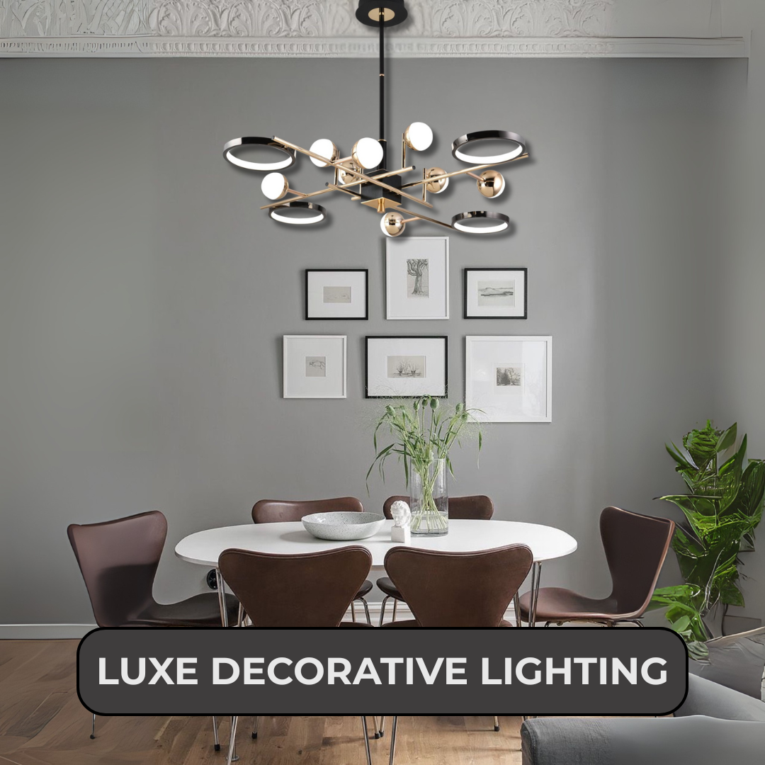 Modern Golden Linear Ceiling Chandelier