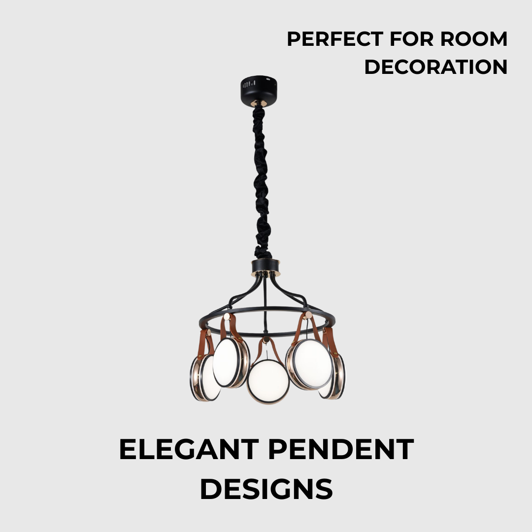 Adjustable 3-Color Leather LED Ceiling Light