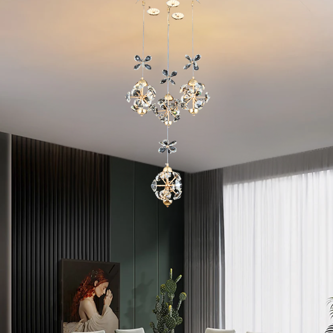 Luxury Diamond Crystal LED Hanging Chandelier