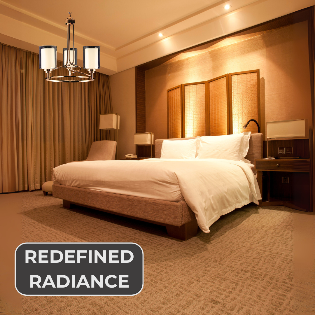 Modern Metal and Glass Chandelier