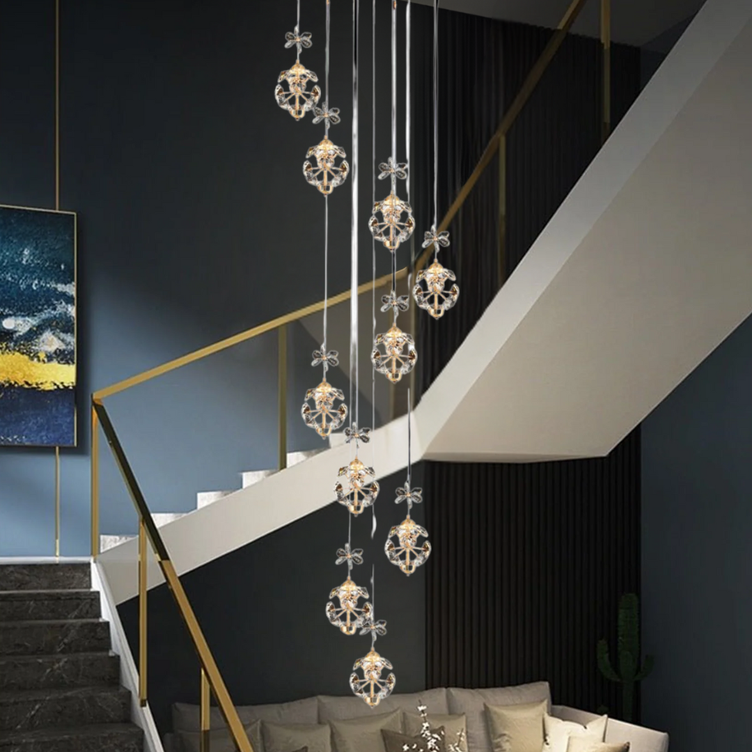 Luxury Flower Crystal LED Chandelier Light