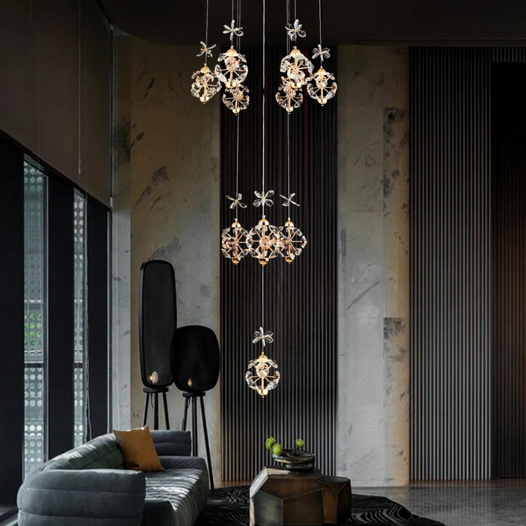 Luxury Diamond Crystal LED Ceiling Chandelier