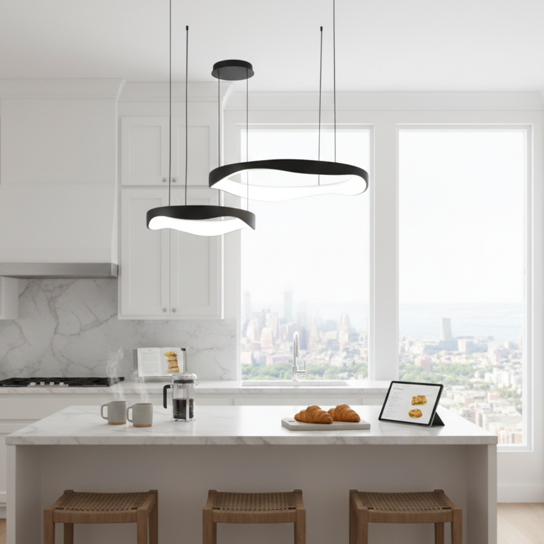 Modern LED Ring Pendant Light – Contemporary Ceiling Hanging Lamp