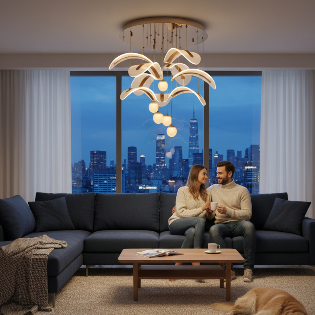 Stainless Steel & Acrylic Decorative Piece chandelier