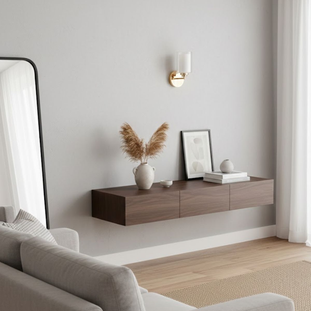 Contemporary Glass Cylinder Wall Sconce - Polished Chrome Finish