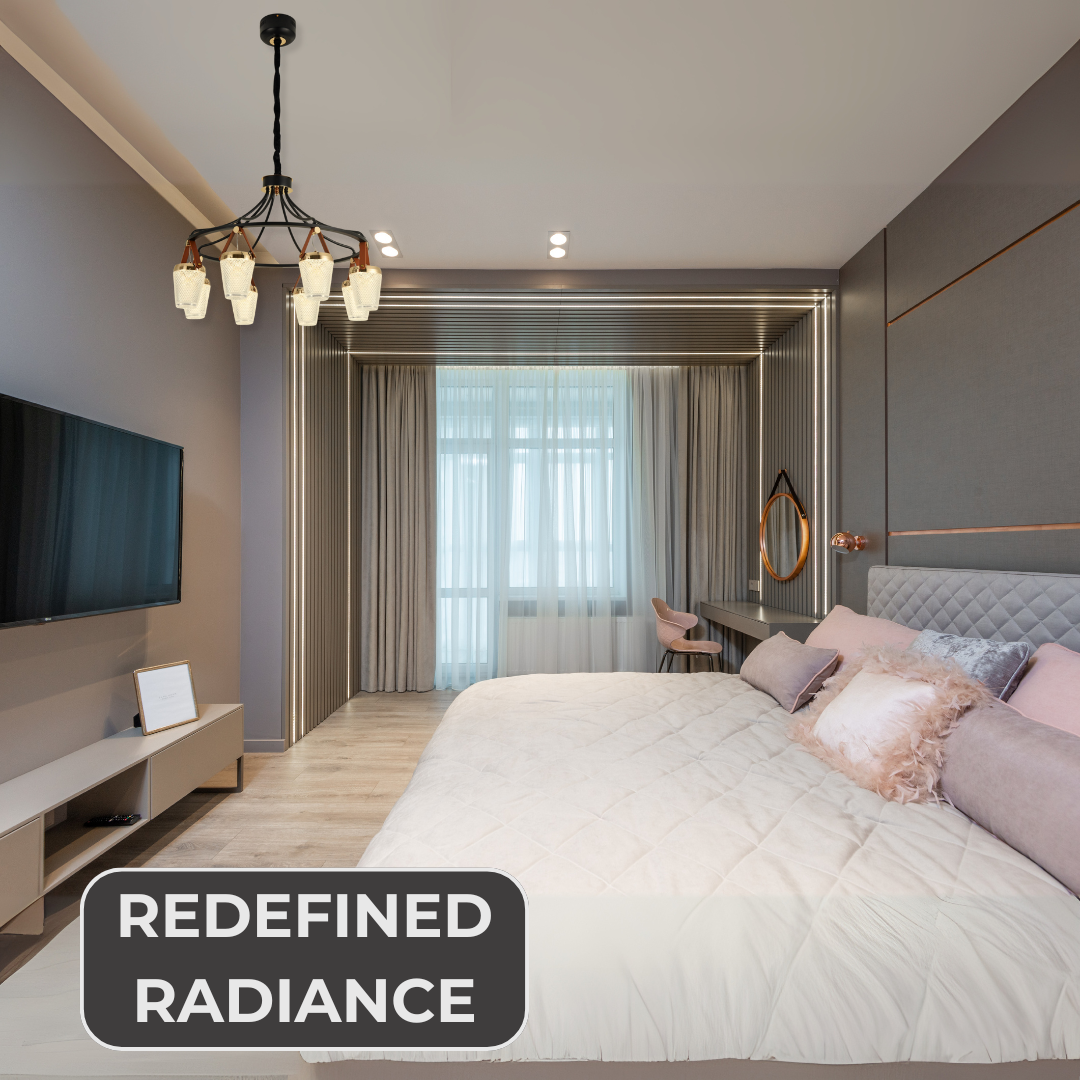 Candle Glass Modern LED Chandelier