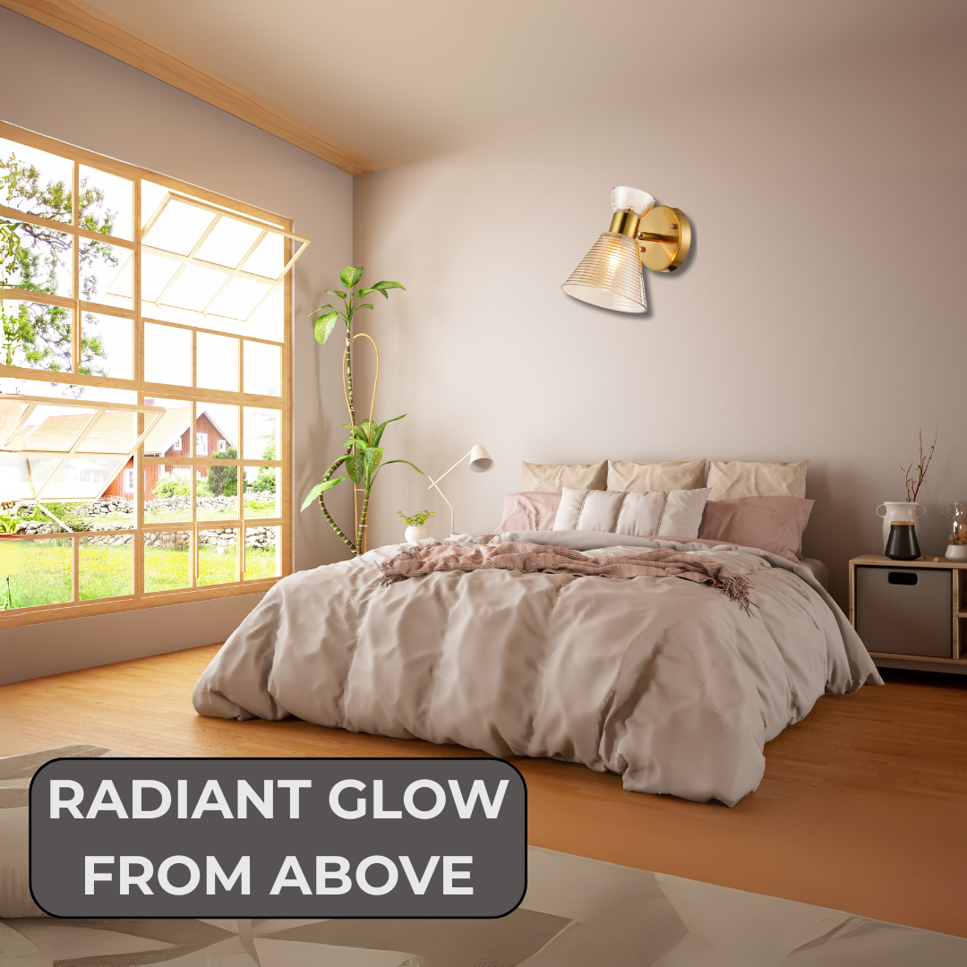 Golden Glass Copper Wall Lamp